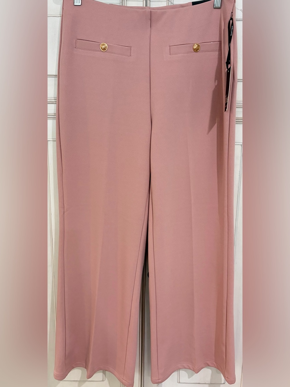NWT SZ L Jules & Leopold Wide-Leg High-Rise Pants in Dusty Rose